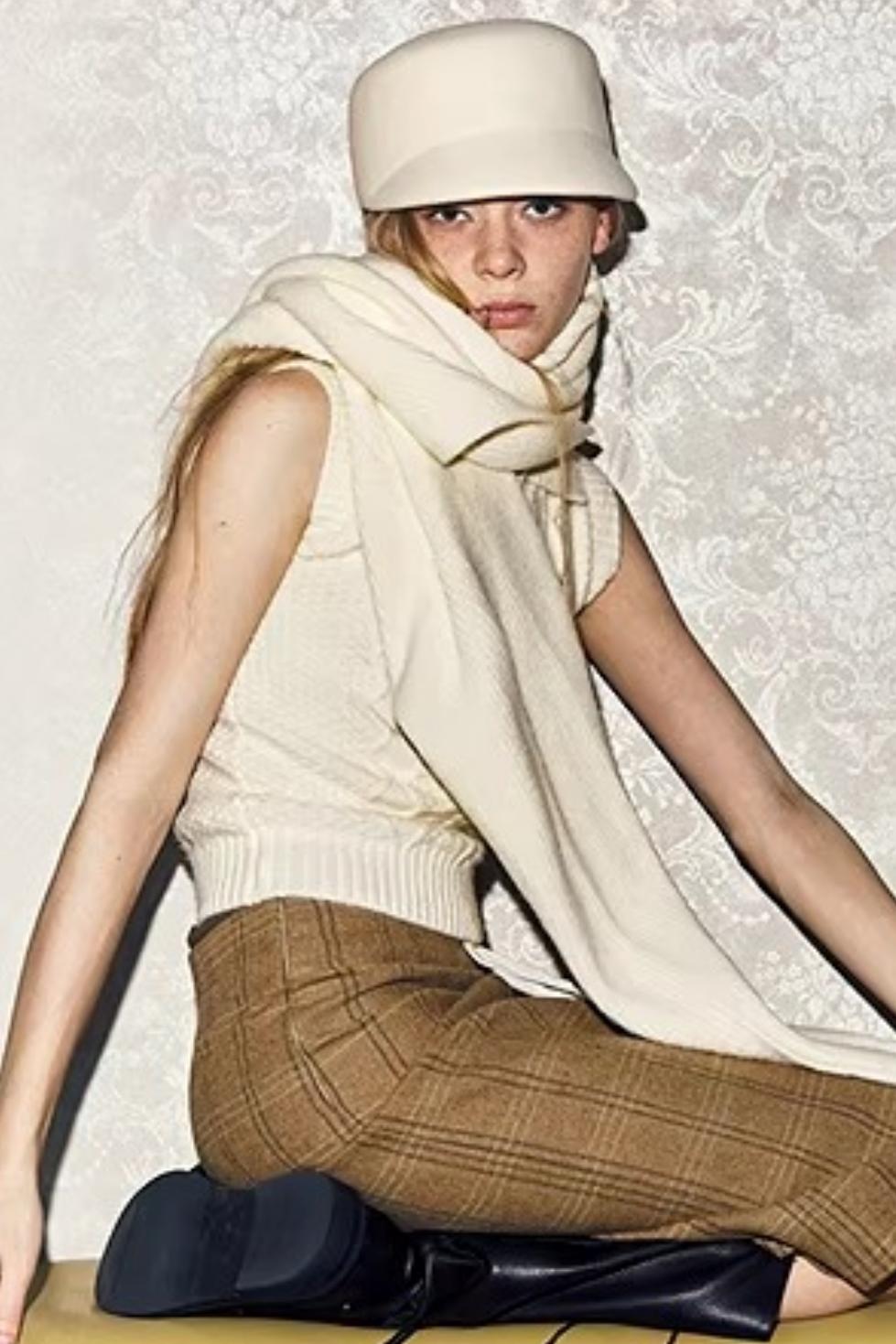 White Knit Cardigan Set-Up