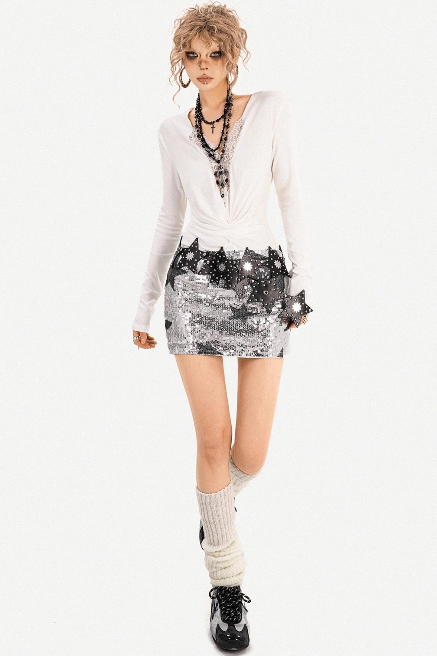 Retro Lace V-Neck Top