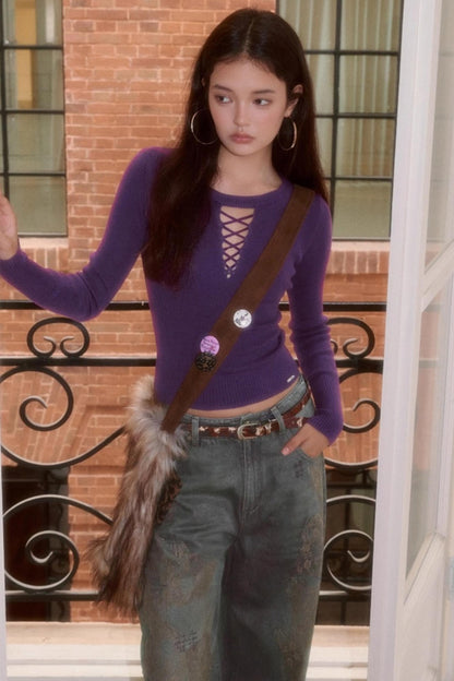 Sweet Strap Slim Knitwear