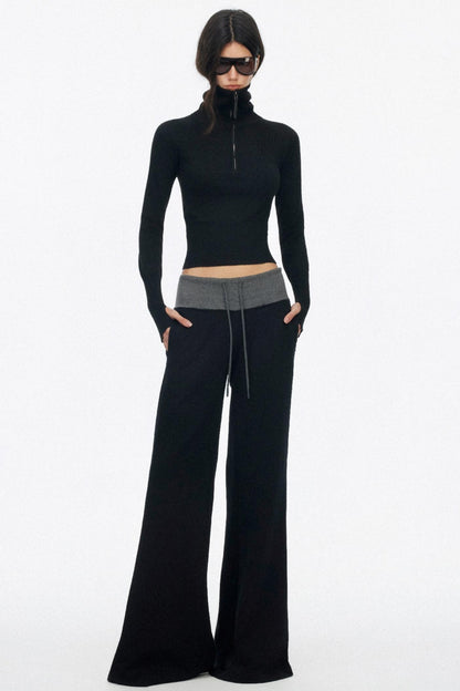 Half-High Collar Knit Top