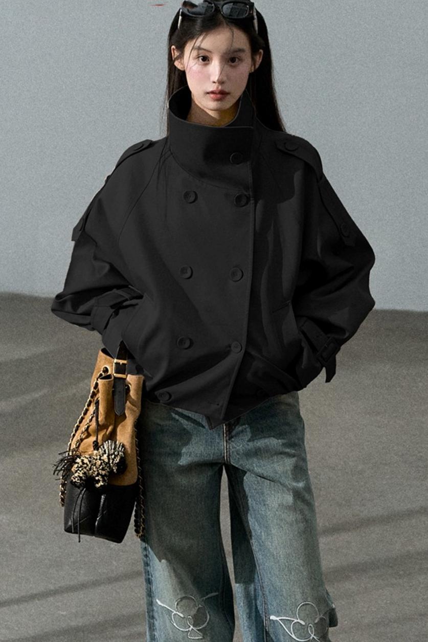 Stand-Up Silhouette Trench Coat