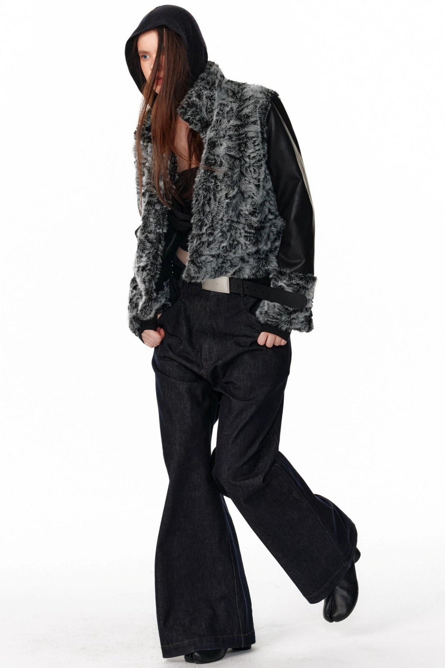 Vintage Wide Leg Denim Trousers