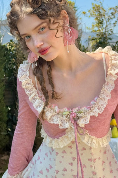 SeLace Rose Cardigan Dress Set-Up