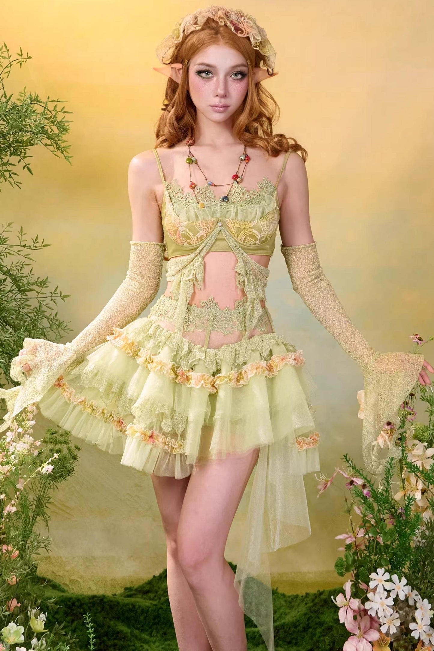 Lace Fairy Camisole Top Set-Up