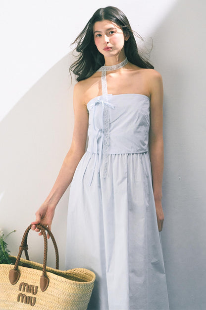 Summer Bow-Tie Sheath Dress