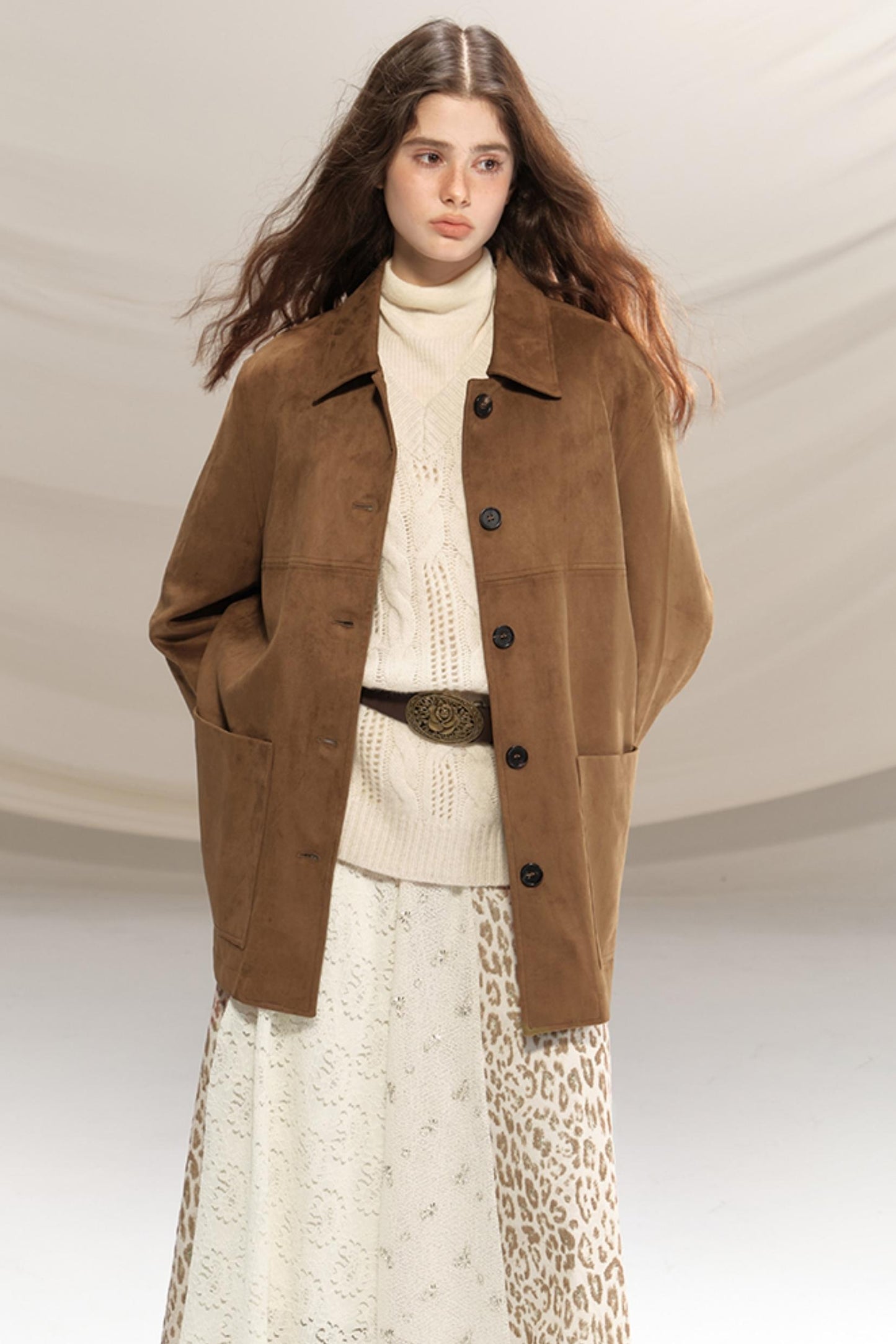 Beaded Silk Leopard Skirt