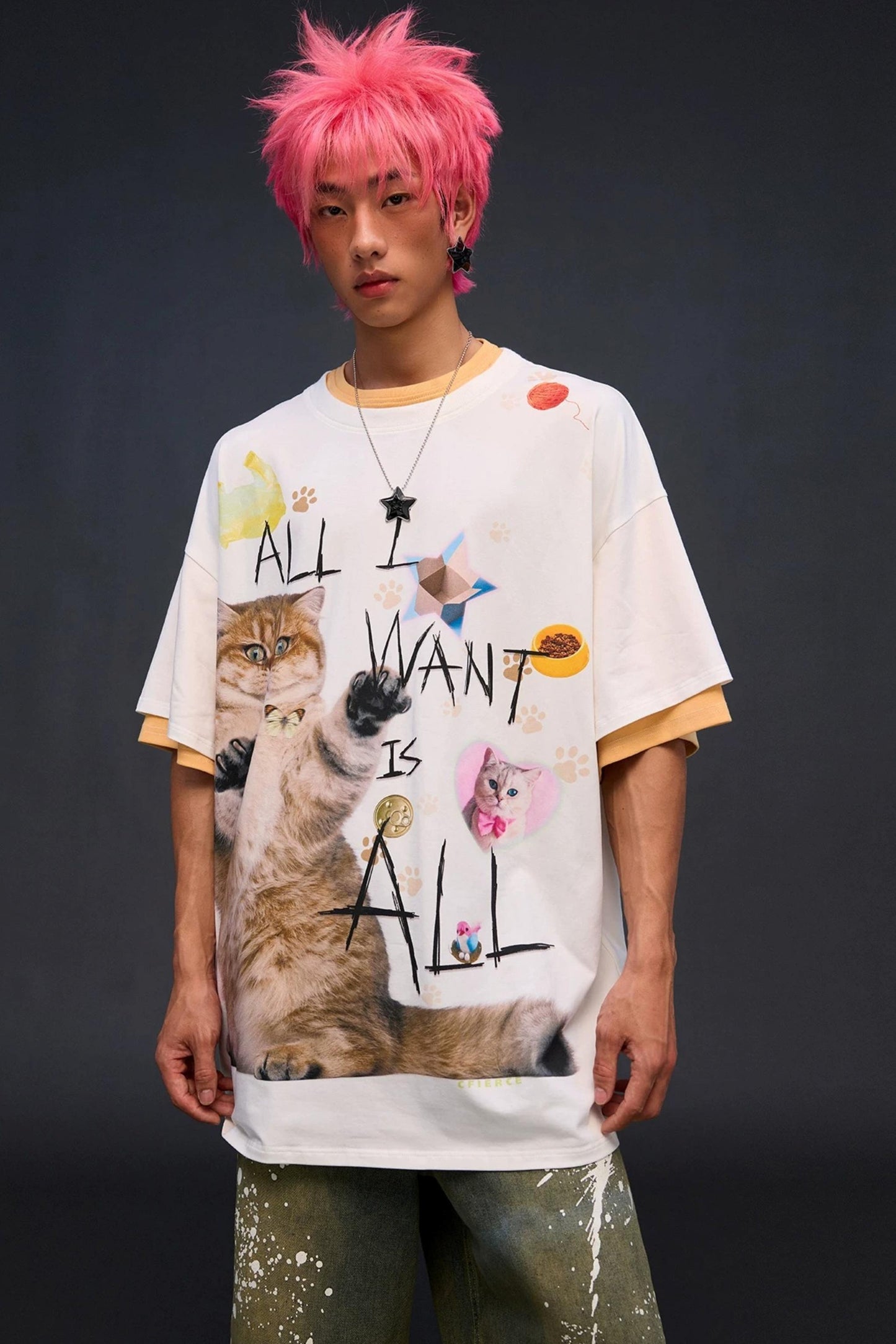 Cat Print T-Shirt