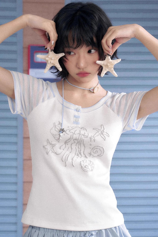 Oceanic Spirit Patchwork Tee