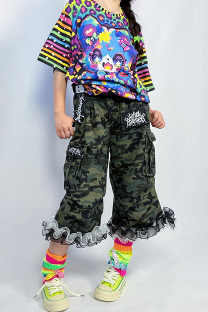 Rainbow Color Cotton Loose T-shirt