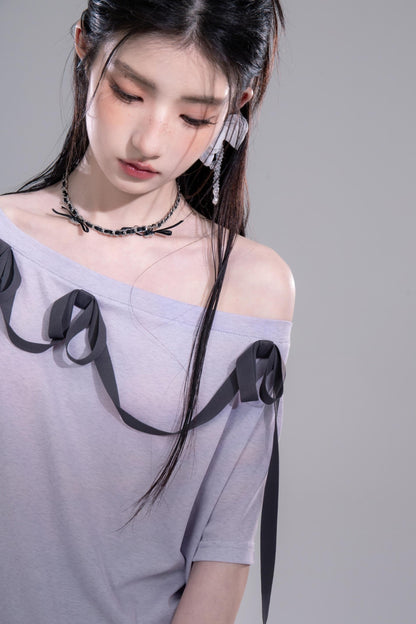 Moonlit One-Shoulder Tee