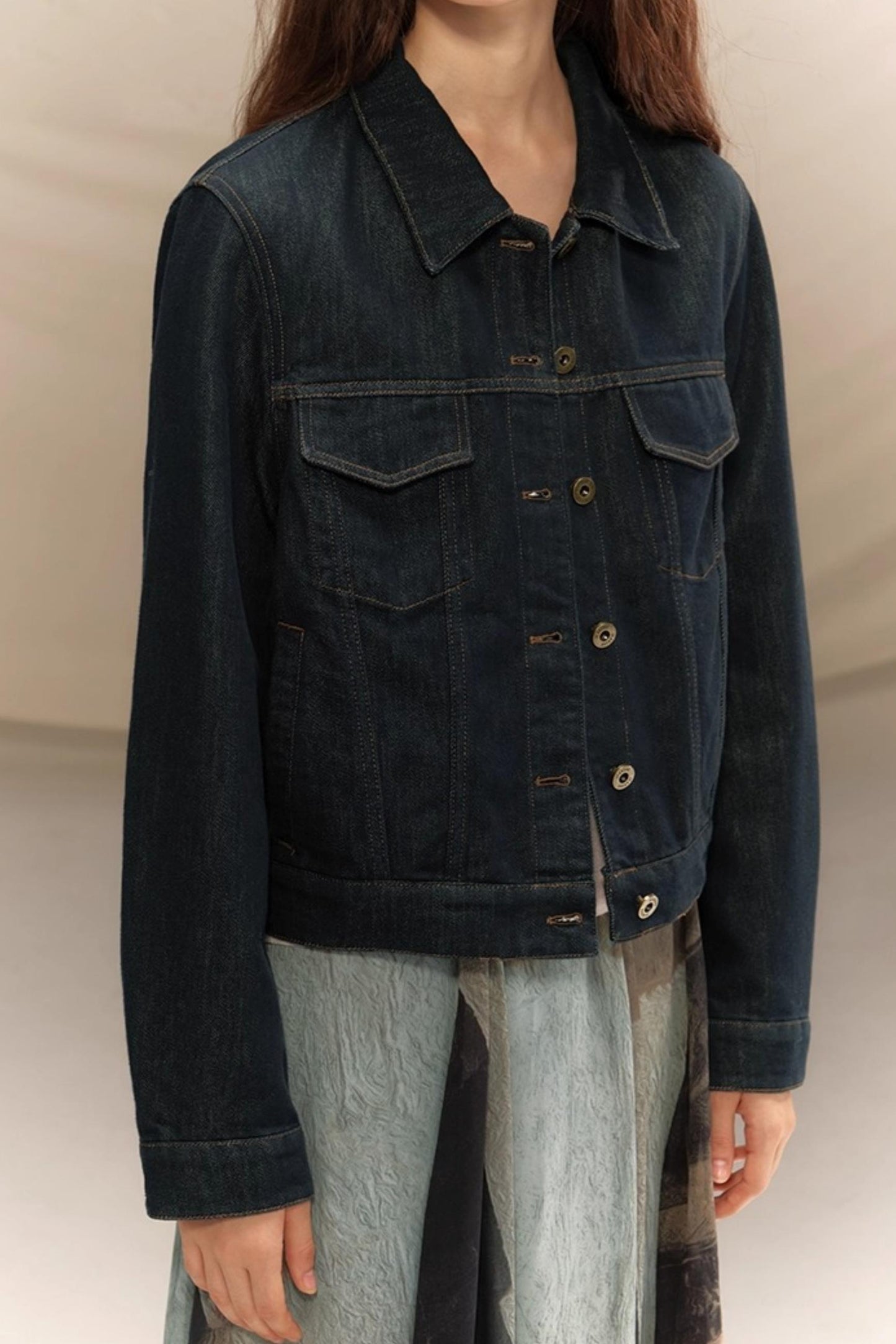 Raw Washed Amber Denim Jacket