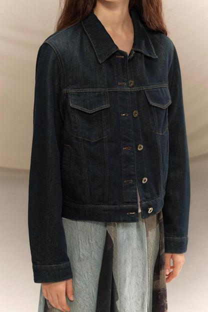 Raw Washed Amber Denim Jacket