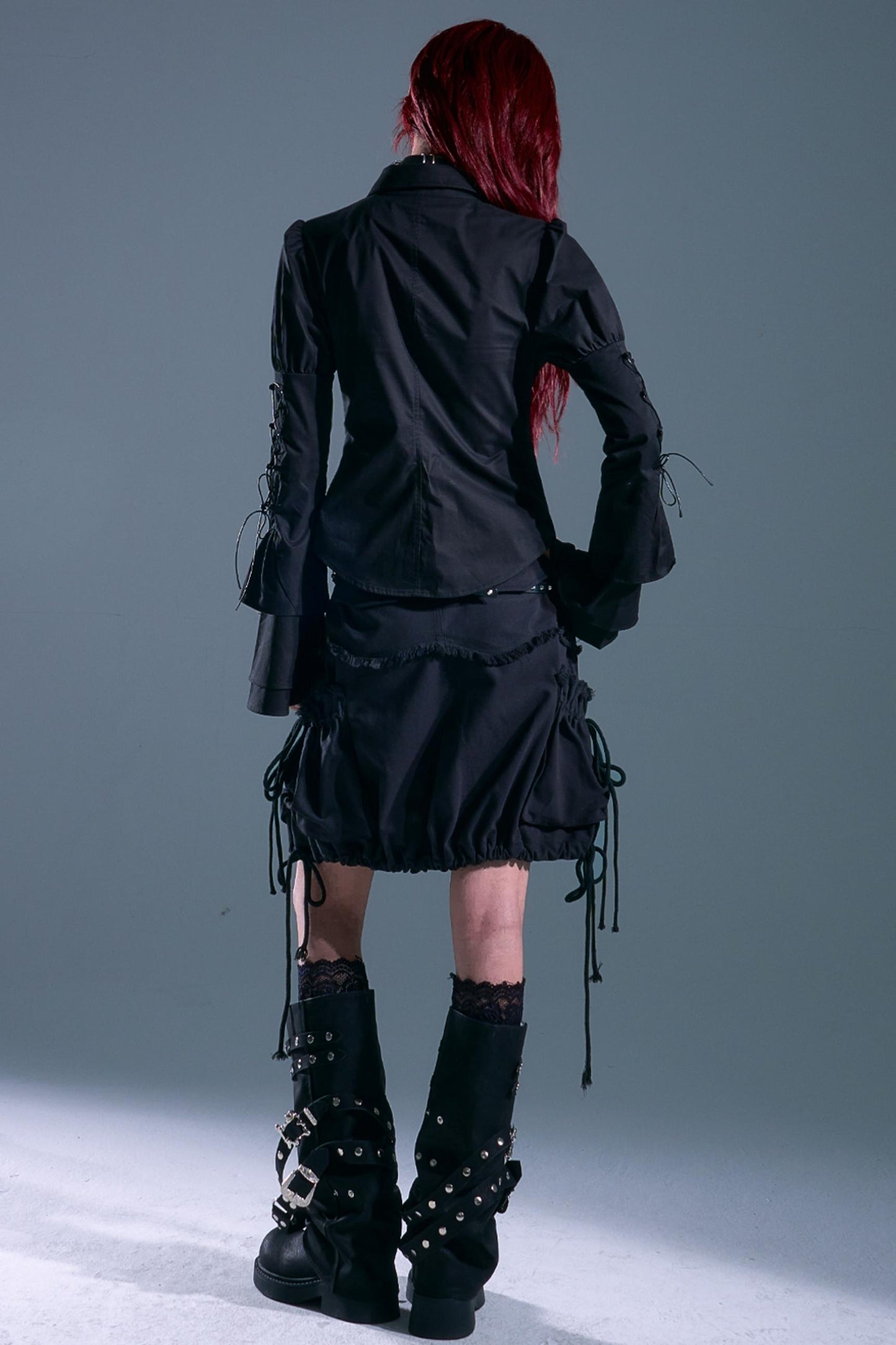 Raw Edge Puffy Bud Skirt