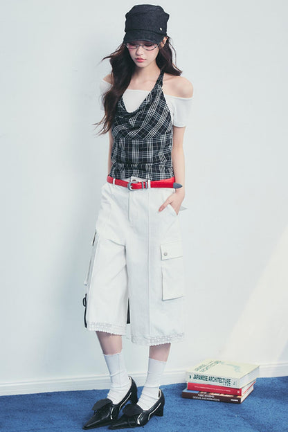 Lace Accent Drape Pants