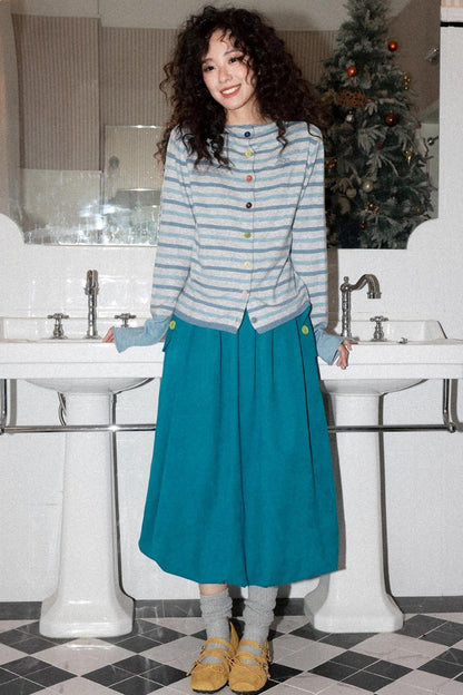 Candy Paper Wool Cardigan Set-Up