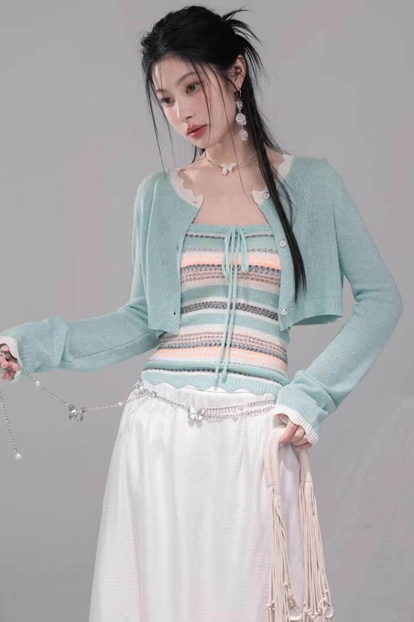 White Mist Gradient Skirt