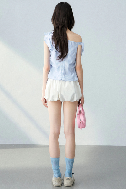 Butterfly Asymmetrical Off-Shoulder Top
