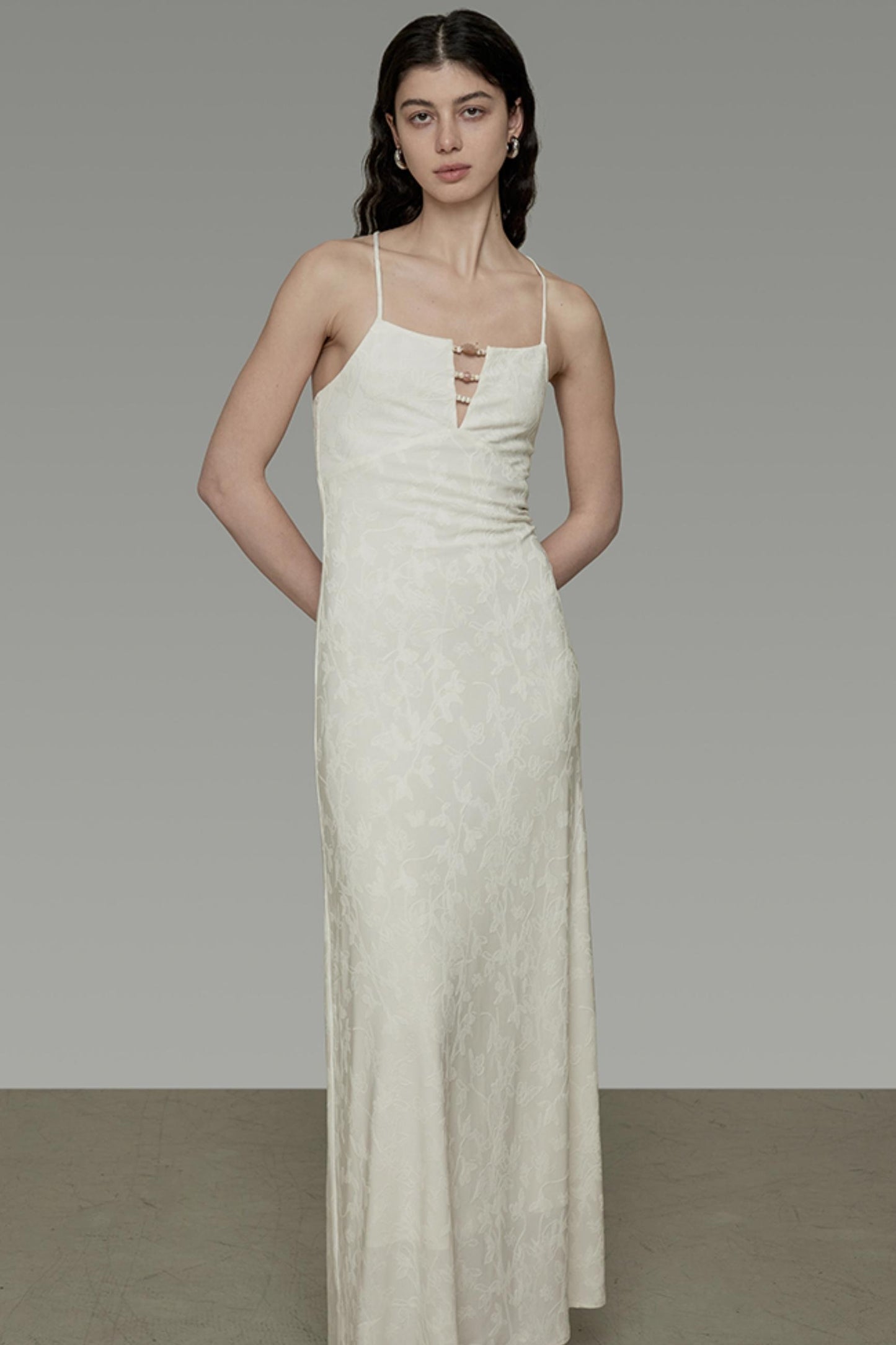 Sleeveless Halter Maxi Dress