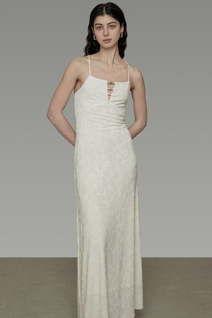 Sleeveless Halter Maxi Dress