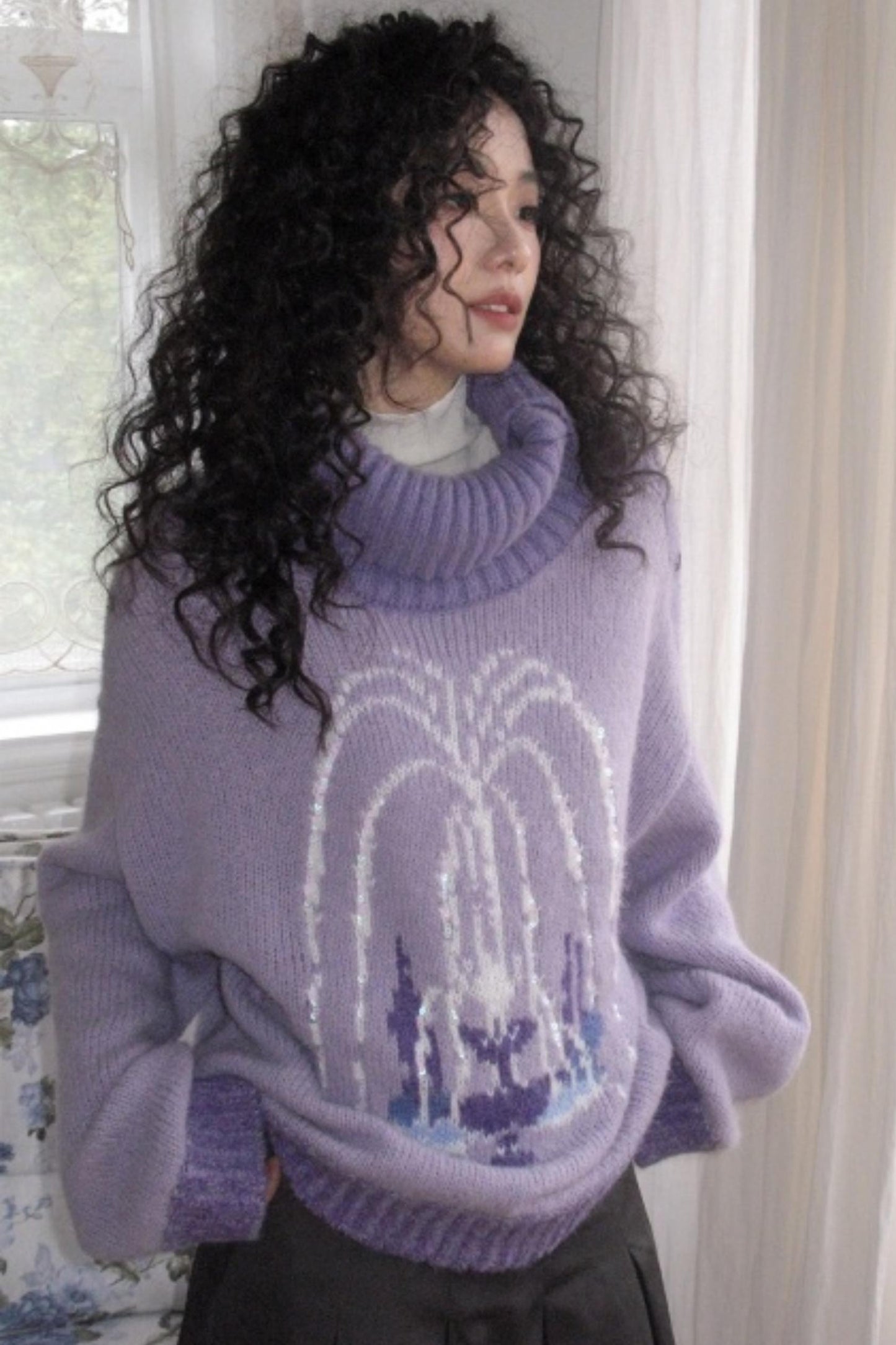 Fountain Pattern Knit Sweater