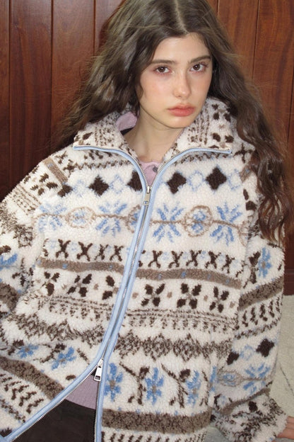 Sea Salt Cocoa Faux Shearling Jacket Set-Up