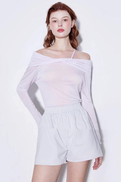 Soft Tulle Knit Top