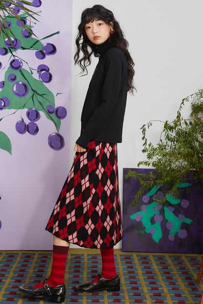 Elegant Pattern Midi Skirt