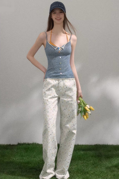 Sweet Floral Girly Pants