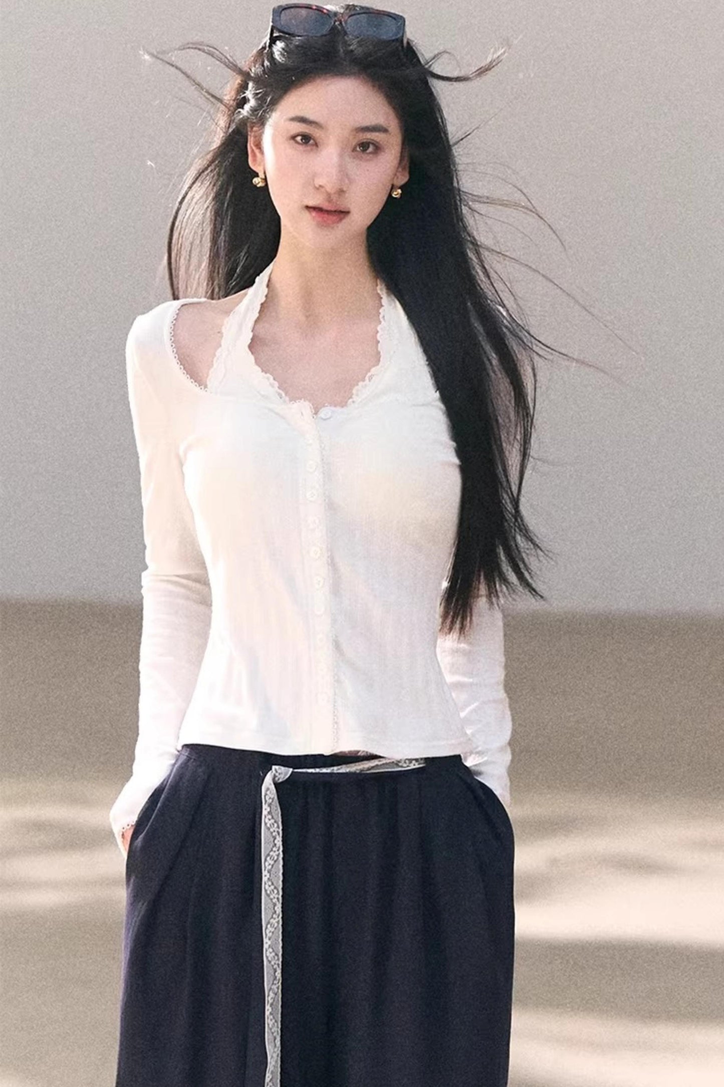 Lyocell Linen Lace Pants