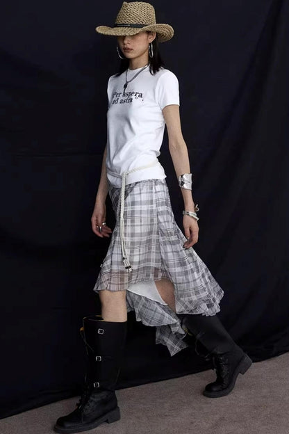 Summer Ruffled Irregular Skirt