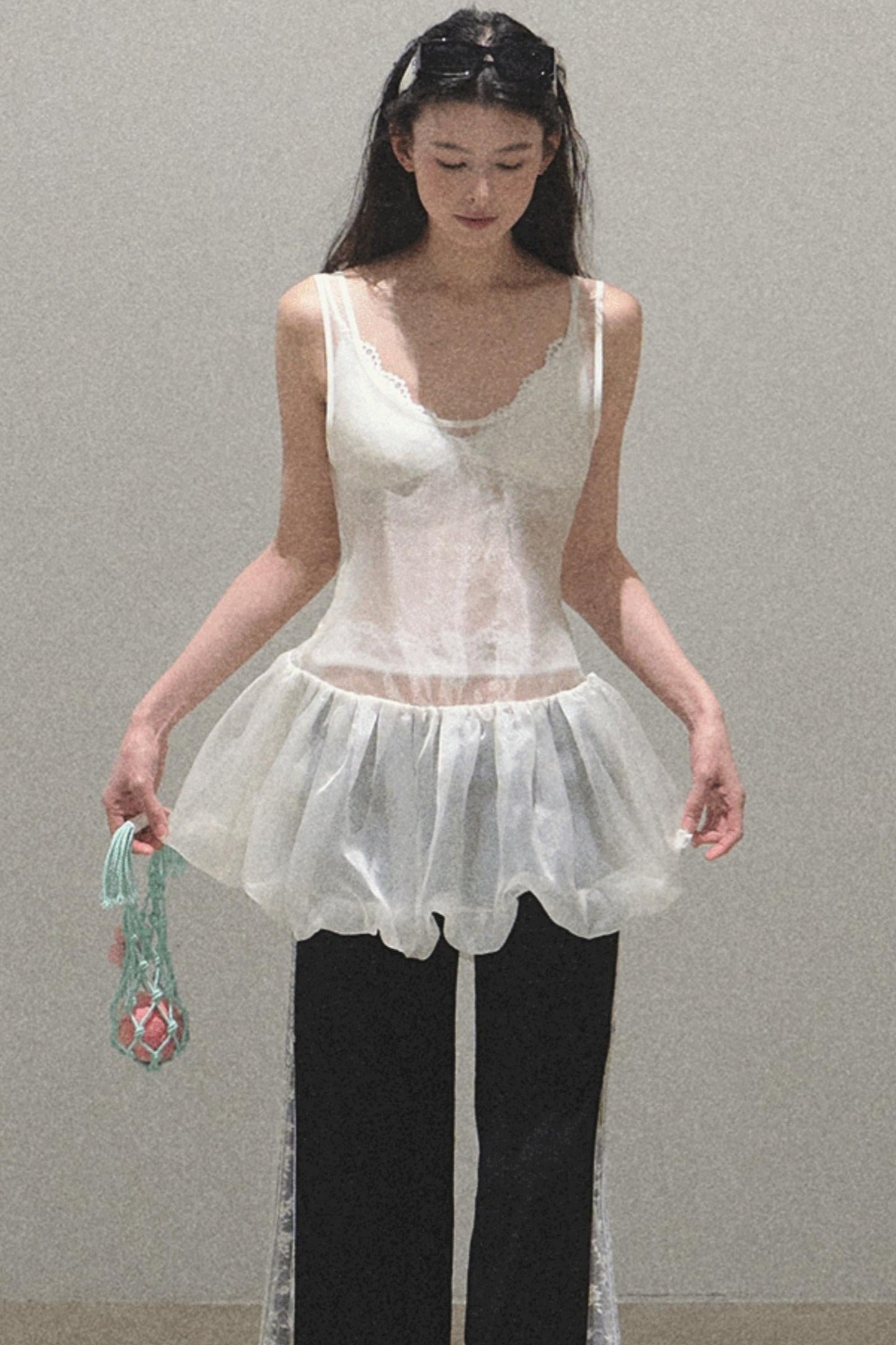 Butterfly Beaded Wrap Top