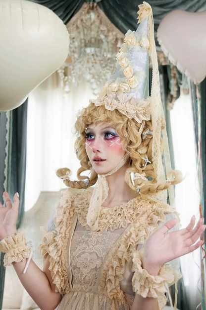 Chapeau crème vintage rococo