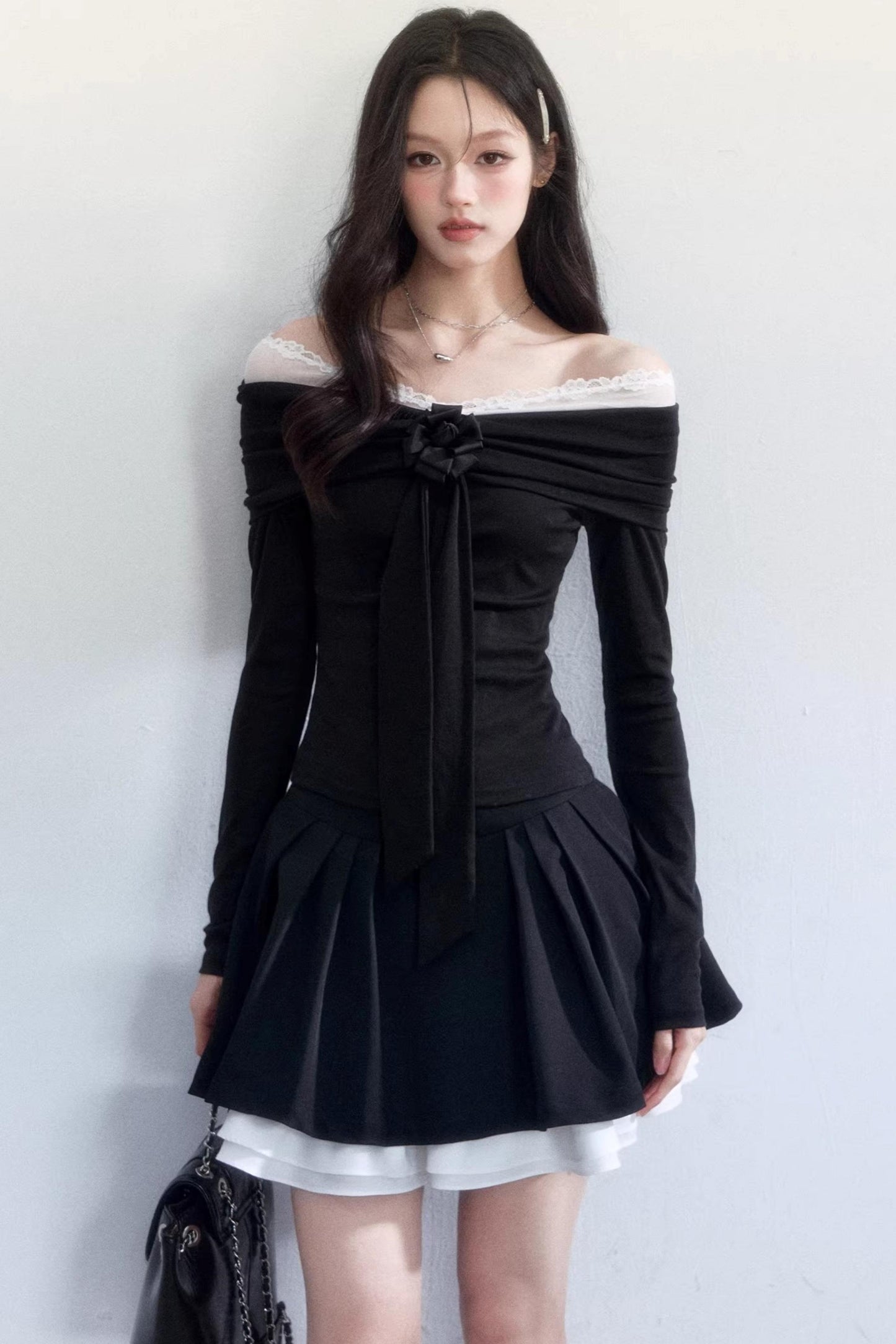 Nocturne Lace Off-Shoulder Top
