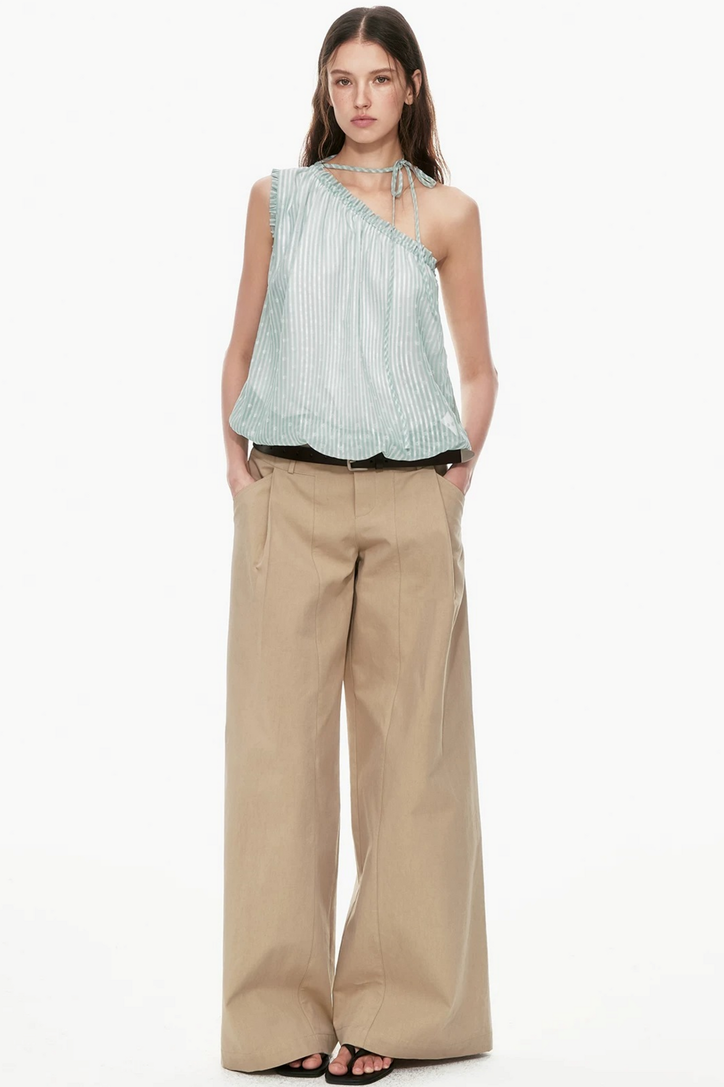 Mint Green Asymmetrical Top