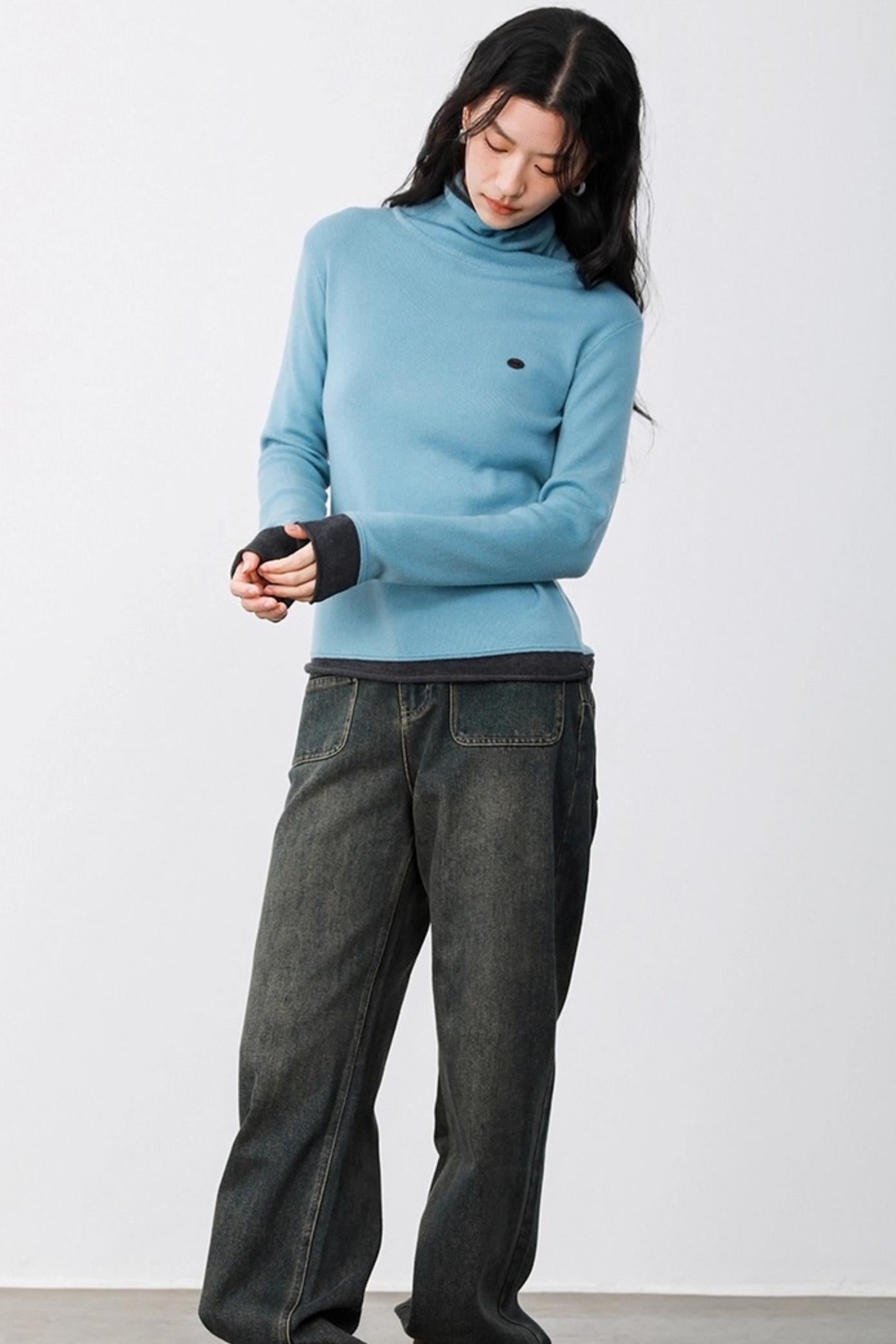 Haze Blue Two-Piece Sweater