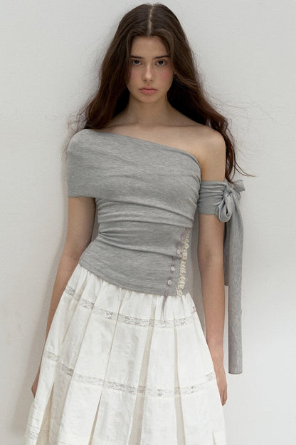 Vibes One-Shoulder T-Shirt