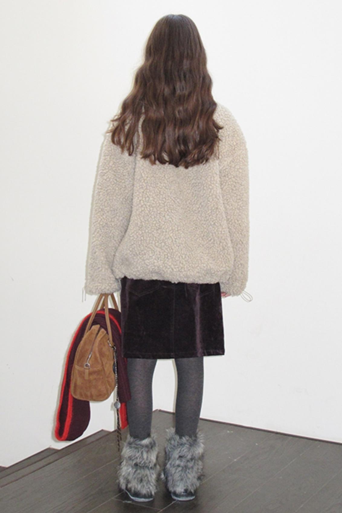 Snow Kiss Latte Plush Coat