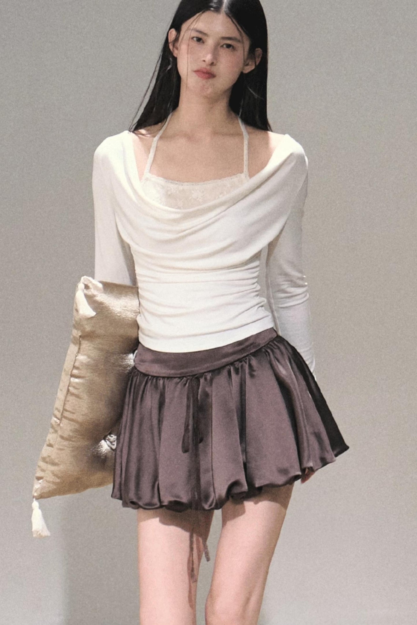 Swing Collar Knit Top