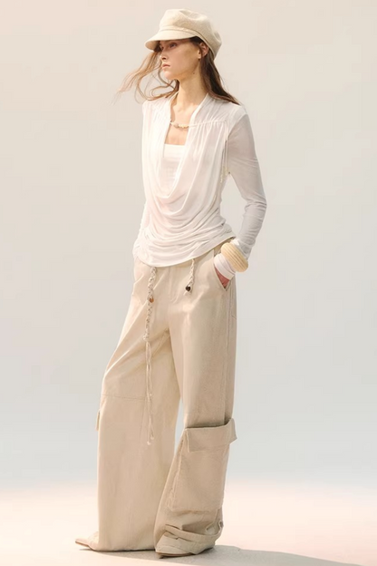 Distressed Washed Cargo Pants