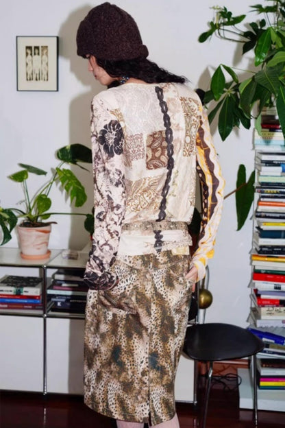 Autumn Niche Printed Sleeve Top