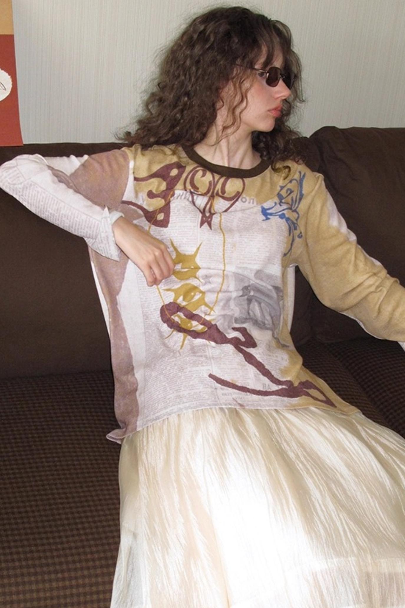 Print Long-Sleeved T-Shirt