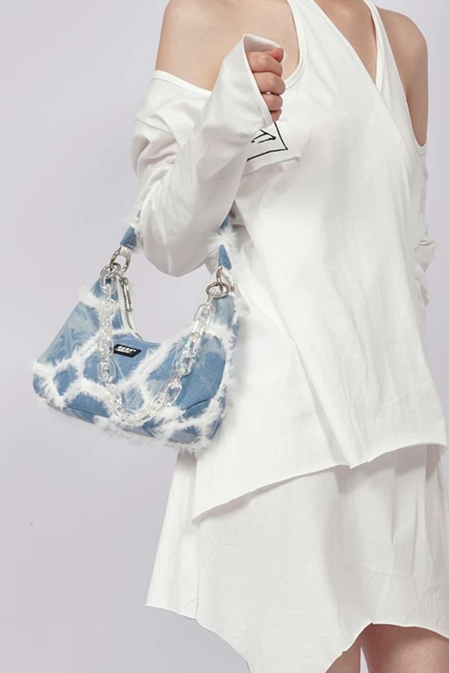 Y2K Retro Denim Shoulder Bag