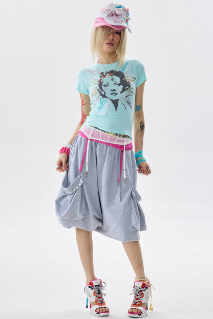Rhinestone Patchwork T-Shirt