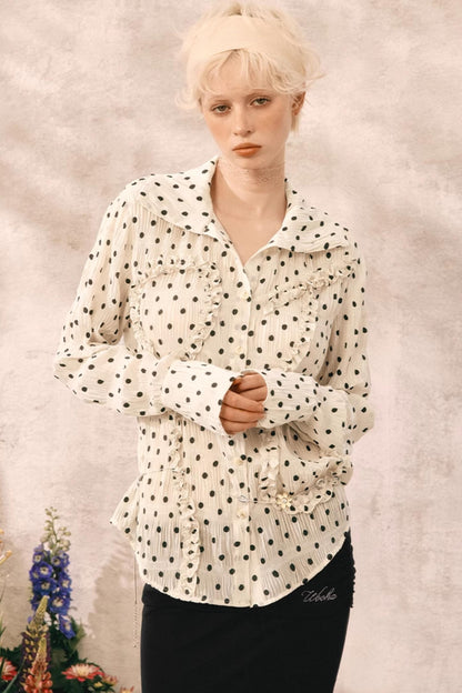 Summer Vintage Polka Dot Elegance Shirt