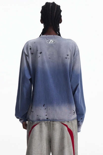 Aged Print Long Sleeve T-Shirt