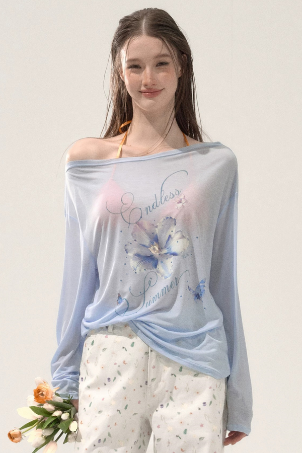 Asymmetrical Printed T-Shirt
