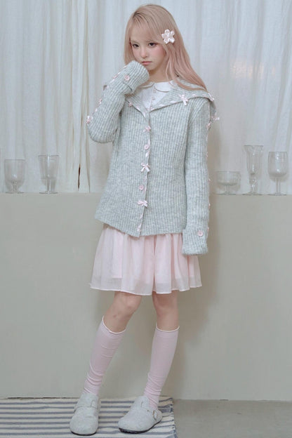 Light Gray Knit Cardigan