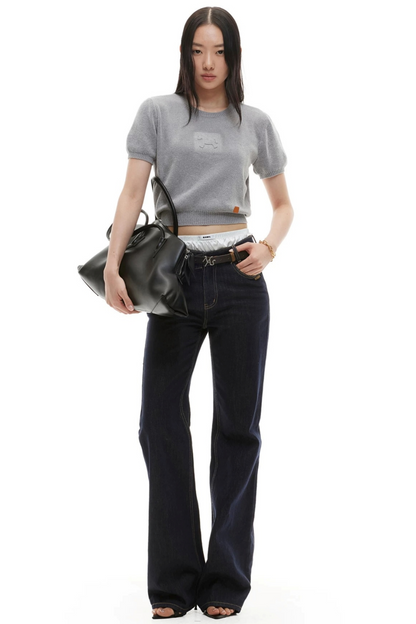Embossed Pony Knit Tee