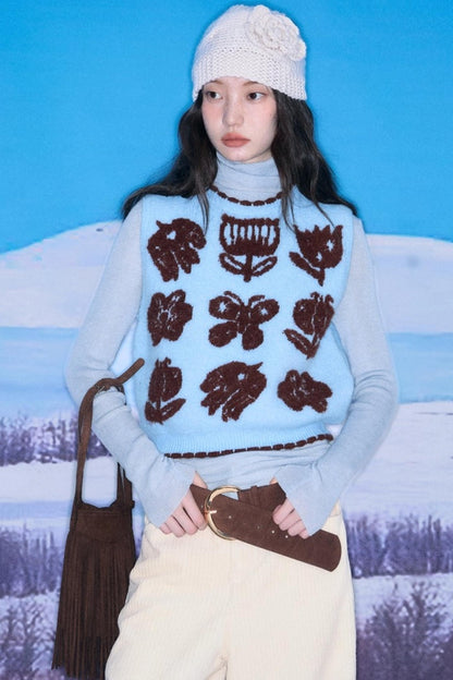 Velvet Jacquard Cardigan Set-Up