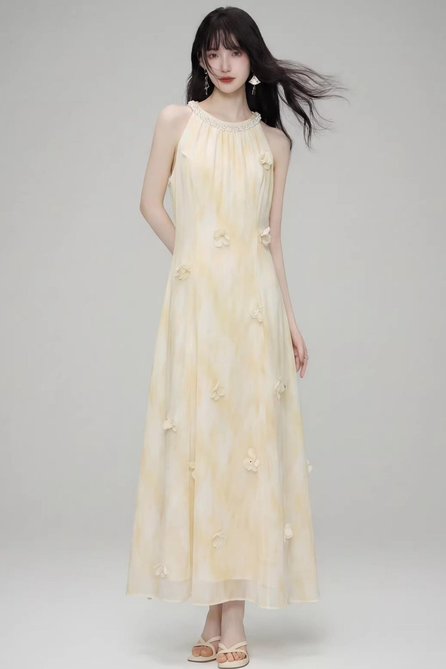 Three-Dimensional Floral Dress